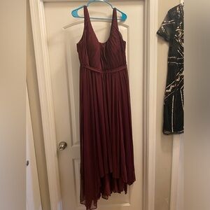 Azazie Aspen Cabarnet bridesmaid dress